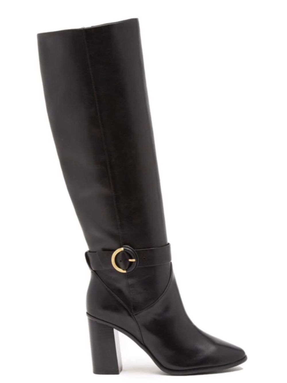 Ted Baker London Women EU 39 US 8.5 Black Leather Celsiar Knee High Heeled Boots